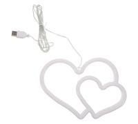 ELAYARD Insegna al Neon a Forma di Cuore Doppio LED USB Lampada da Tavolo Romantica per Decorazioni Festa degli Innamorati Matrimonio e Camera da Letto Luce Decorativa a Basso Consumo