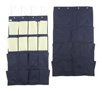 ELAYARD Organizer per Scarpe da Appendere alla Porta Armadio 16 Tasche Oxford Blu Giallo Porta Scarpe Sospeso per Cameretta Bagno e Camera da Letto