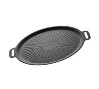 ELAYARD Padella Bistecchiera Rotonda Antiaderente per Barbecue e Camping Piastra Resistente per Carne e Verdure per Cucina Esterna e Feste Allaperto