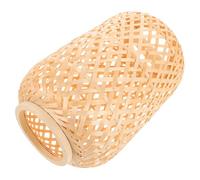 ELAYARD Paralume in Bambù Intrecciato a Mano Lanterna Vintage a Gabbia 30X20 CM Paralume Rustico per Lampada a Sospensione Decorazione D’Interni Boho e Country per Soggiorno e Sala da