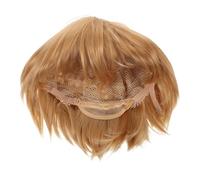ELAYARD Parrucca Uomo Corto Sintetica Bionda Fluffosa Resistente al Calore Fibra Alta Temperatura per Cosplay Halloween e Uso Quotidiano Accessorio Leggero per Costume e Party