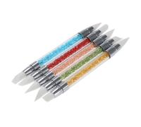 ELAYARD Pennelli per Nail Art Doppia Testa in Silicone e Acrilico 5 Pezzi Kit per Scultura Unghie Effetto 3d Decorazioni Manicure Colore Casuale