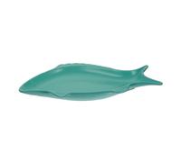 ELAYARD Piatto Ceramica a Forma di Pesce Verde Vassoio Multiuso per Servire Snack Frutta e Cibo Facile da Pulire per Casa e Ristorante