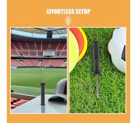 ELAYARD Picchetti da Terra a Molla per Bandierine da Calcio 4 Pezzi Supporto Base Elastica Nera per Ancoraggio Stabile Attrezzatura per Allenamento Calcistico e Esercizi di Agilità