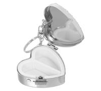 ELAYARD Portapillole Forma di Cuore con Cristalli Mini Portapillole da Viaggio Compatto e Portatile Organizer per Vitamine e Medicine Scatola per Pillole da Tasca Elegante e Funzionale