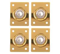 ELAYARD Presa Jack di Uscita Quadrata Dorata per Chitarra Elettrica 4 Pezzi, Jack di Collegamento Stereo Compatibile per Riparazione Basso e Accessori Hardware Strumenti Musicali