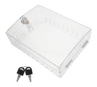 ELAYARD Protezione Termostato Trasparente con Serratura e Chiave, Coperchio Ventilato per Montaggio a Parete 19,6x14,7x6,54 Cm, Custodia Blocco Termostato per Uso Domestico e