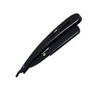 ELAYARD Rasoio Manuale Uomo in Acciaio Inossidabile Nero Stile Vintage Lama Professionale, Facile da Aprire, Portatile per Barberia e Viaggio