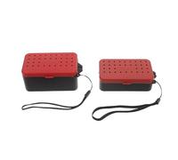 ELAYARD Scatola per Esche Vive Doppio Strato in Plastica Trasparente Porta Esche con Fori Traspiranti e Maniglia Portatile Set 2 Pezzi Piccolo e Medio per Vermi Rossi e Attrezzatura da