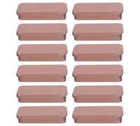 ELAYARD Scatole Rettangolari in Latta di Metallo con Coperchio Scorrevole, Confezione da 12 Pezzi 60x34x11mm, Contenitori Compatti per Balsamo Labbra, Rossetto e Sapone