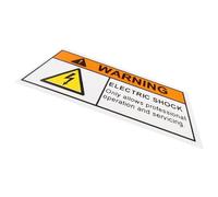 ELAYARD Segnale di Sicurezza di Avvertenza di Alta Tensione, Etichetta Autoadesiva per Rischio Elettrico Testo in Inglese per Uso in Scuole e Strutture Sanitarie