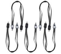 ELAYARD Set 5 Pezzi Corde Elastiche per Bagagli Bici, Cinghie di Fissaggio Ganci Resistenti, Corda di Gomma Elastica Regolabile per Portapacchi Mountain Bike, Accessori Ciclismo