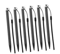 ELAYARD Set 6 Penne Stilo Resistive con Cordino Anti-smarrimento Penna Stilo per Tablet e Touchscreen a Punta Fine in Metallo per Disegno e Scrittura Precisa su Schermi Resistivi