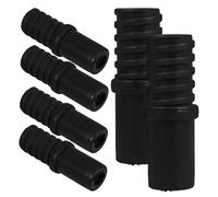 ELAYARD Set 6pz di Connettori Filettati Neri in Plastica per Manici di Scopa e Mop, Regolabile Versatile per Pulizia Facile e Sostituzione Rapida