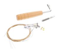 ELAYARD Set Accessori per Corde Arpa Lira Picchetti a Vite in Metallo e Legno, Chiave di Accordatura Sicura e Resistente, Adatto per Musicisti di Arpa Lira