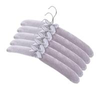 ELAYARD Set da 5 Grucce in Velluto Morbido Imbottite Antiscivolo per Ragazzo Ragazza e Abiti da Donna, senza Spalle, Rinforzate in Ferro, per Camicette e Indumenti Delicati, Colore Grigio