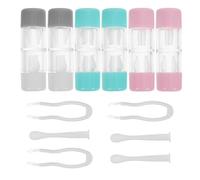 ELAYARD Set di Custodie Portatili per Lenti a Contatto con Strumenti | Tre Set, Design Sigillato e Delicato, in PP e Silicone, per Spostamenti e Uso Quotidiano