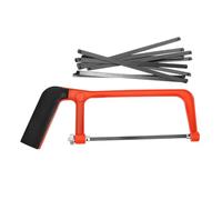 ELAYARD Set Mini Seghetto a Mano Portatile con 10 Lame Sostituibili Seghetto ad Arco per Lavorazione del Legno e Metallo Utensili Manuali Leggeri per Progetti di Falegnameria e