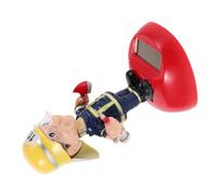 ELAYARD Solar Powered Firefighter Action Figure For Car Dashboard Sustainable Swinging Fireman Toy Creative Decoration For Office And Home Desktop