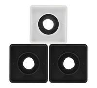 ELAYARD Supporto Microfono da Tavolo Cubo Bandiera Quadrata in ABS 3 Pezzi 2 Nero + 1 Bianco per Giornalisti Accessori Microfono per Interviste e Conferenze Logo Stazioni TV Alta