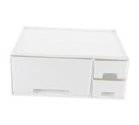 ELAYARD Supporto Monitor Bianco Cassetto Organizer in ABS per Scrivania, Base Alzata per Computer Funzione di Contenitore per Studenti e Appassionati di Makeup