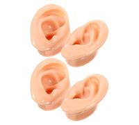 ELAYARD Supporto Orecchio Falso in Silicone Flessibile 4 Pezzi Supporto Auricolare Realistico per Pratica Piercing e Agopuntura Espositore Gioielli Auricolari per Formazione e Vetrina