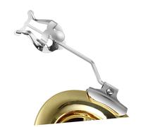 ELAYARD Supporto Per Spartiti Musicali Per Tromba e Trombone Fissaggio a Imbuto, Materiale Metallico, Colore Argento, Per Performance Musicali in Movimento