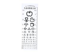 ELAYARD Tabella Test Visione Standard in PVC Scuola e Cartellone Ottico Pediatrico Cartoon Facile da Appendere per Esami Visivi
