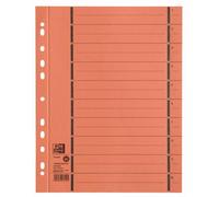 Elba 06451GN - Fogli separatori eleganti con perforazione, numerati da 1-10, con