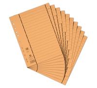 Elba 06456GB - Fogli separatori perforati in cartoncino RC, a righe, numerati da 1 a 10, 100 pezzi, giallo