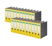 ELBA 100022600-20 raccoglitori riciclati con marmo di nuvola, larghezza 8 cm, formato DIN A4, dorso giallo, travi verde, certificato Blauer Engel
