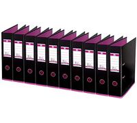 Elba 100025923 raccoglitore ad anelli myColour di plastica 10 pezzi nero/rosa