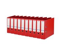 Elba Strongline - Raccoglitore ad archi con meccanismo a leva, in plastica, linea robusta, formato A4 Single Rosso