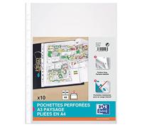 Elba 100206963 - Buste perforate A3 Orizzontale Piegato, A3, Trasparente