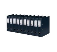 Elba 100400548 raccoglitore ad anelli STRONG-Line DIN A4 Doppia Protezione Angoli, 8 cm larghezza blu scuro, 10 Pezzi