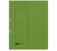Elba 22451RO - Cartella portadocumenti con fori, commerciale, 250 g/qm, in cartone manila, per fogli A4 200 DIN circa, mezza copertina anteriore, 50 pezzi, verde
