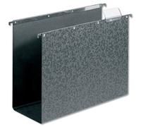 Elba 400051508 - Supporto per cartelle sospese vertic, spessore 1,6 mm, dorso da 8 cm, apertura laterale, in cartone rigido, per cartelle DIN A4, colore: Nero, 10 Pezzi