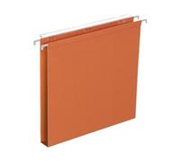 Elba - 400126767 Cartelle Sospese per Cassetto, Interasse 33, Fondo U, 30 mm, Formato Esterno 38 x 25, Arancio, Confezione da 25 Pezzi