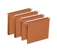 Elba - 400126811 Cartelle Sospese per Cassetto, Interasse 39, Fondo V, 30 mm, Formato Esterno 37.1 x 24, Arancio, Confezione da 25 Pezzi