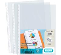 Elba Buste Perforate A4 70 Micron Finitura Cristallo 10 Unità