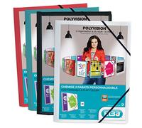 Elba-Cartelline portadocumento in polipropilene da personalizzare, colore: opaco A4 Assorti (couleur aléatoire)