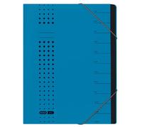 Elba Chic-Ordnungsmappe, A4, Blau, Mit 12 Fächern, Karton