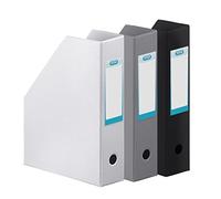 Elba color life urban Set di 3 portariviste PVC dorso 7 cm bianco/grigio/nero -