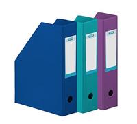 Elba color life Zen set di 3 portariviste PVC dorso 7 cm blu scuro/turchese/viol