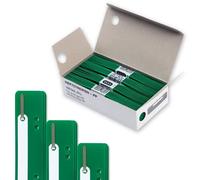 Elba Confezione da 100 strisce in plastica, 150 x 35 mm, colore: verde