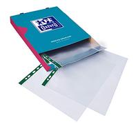 Elba Hamelin 400002137 - Buste in vetro trasparente, formato A4, con perforazioni multiforate, 55 micron, confezione da 100