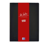 Elba Le Lutin Protège Document A4 en PVC avec 20 Pochettes Noir