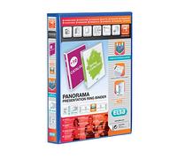 Elba Panorama Presentation Ring Binder PVC 4 D-Ring 25mm Capacity A4 Blue Ref 400008415 [Pack 6]