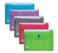 Elba, portadocumenti, serie: hawai, formato A5, con chiusura dotata di bottone a pressione Porta documenti, PP, A5 5 pezzi colori assortiti