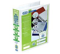 Elba Raccoglitore ad anelli A4+ con 4 anelli a D, capacità 50 mm, dorso 70 mm, con copertina personalizzabile, verticale, bianco (singolo)